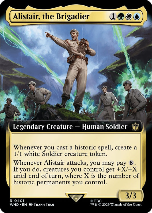 Image for Alistair, the Brigadier (Extended Art) (401) - Magic: The Gathering