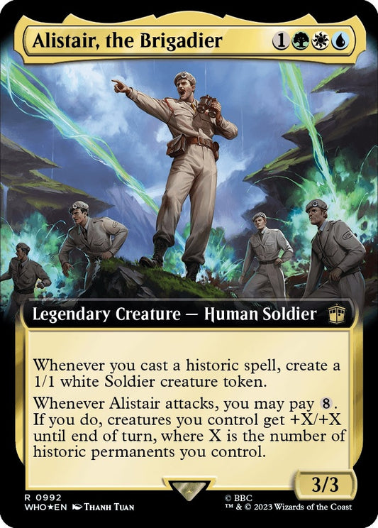 Image for Alistair, the Brigadier (Extended Art) (Surge Foil) (992) - Magic: The Gathering