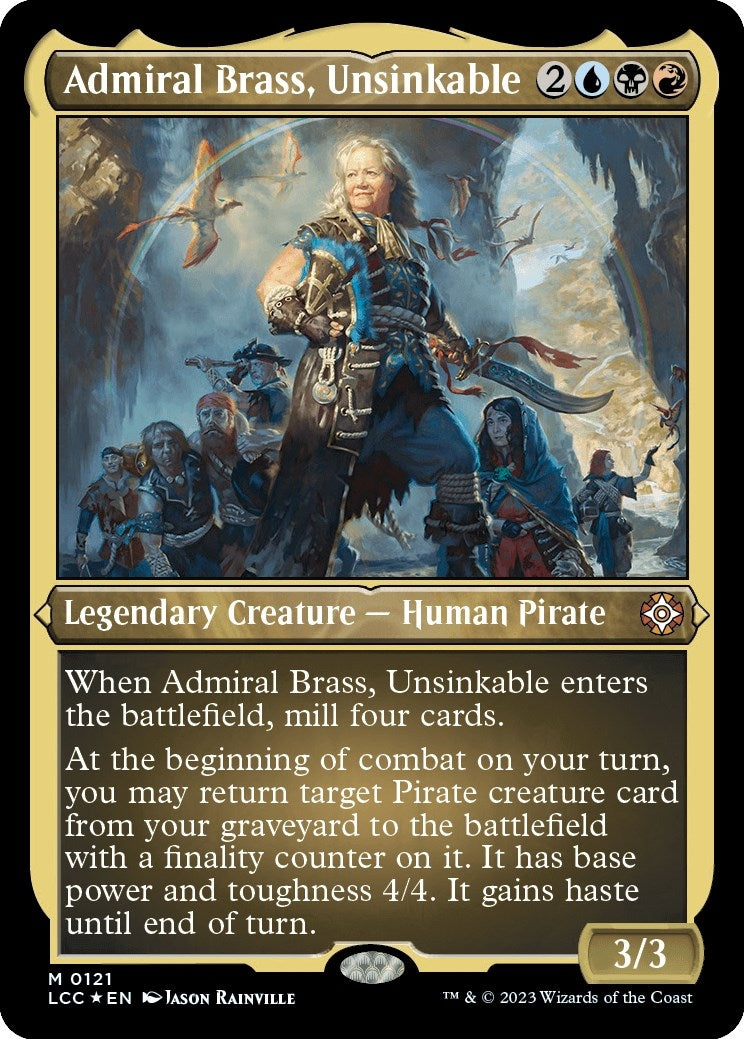 Image for Admiral Brass, Unsinkable (Display Commander) - Thick Stock (121) - Magic: The Gathering