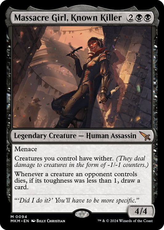 Image for Massacre Girl, Known Killer (94) - Magic: The Gathering
