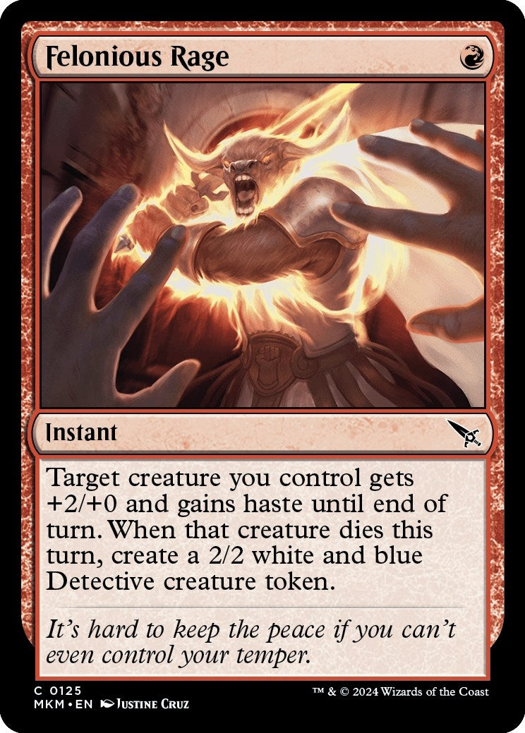 Image for Felonious Rage (125) - Magic: The Gathering