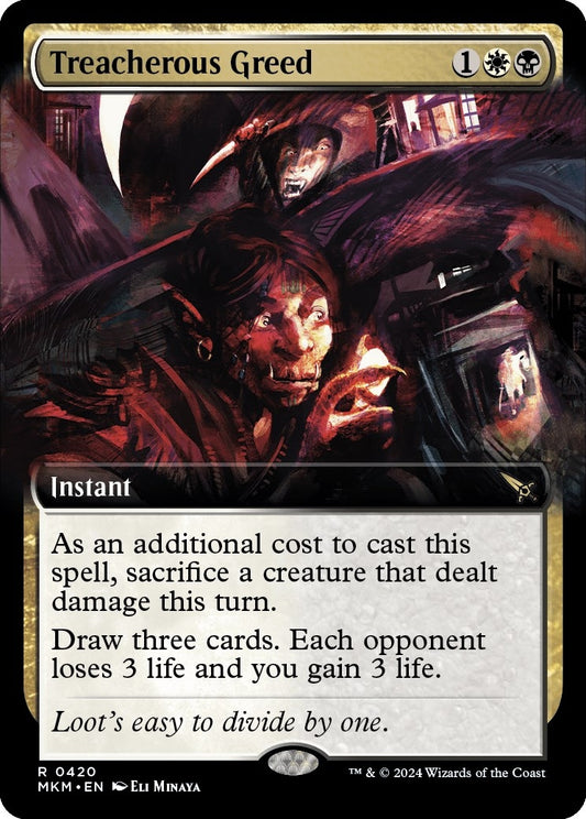 Image for Treacherous Greed (Extended Art) (420) - Magic: The Gathering