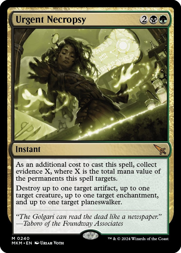 Image for Urgent Necropsy (240) - Magic: The Gathering