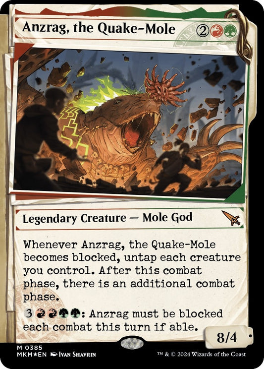 Image for Anzrag, the Quake-Mole (Showcase) (Invisible Ink) (385) - Magic: The Gathering