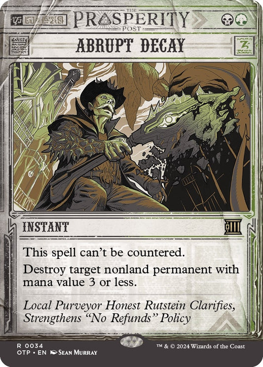 Image for Abrupt Decay (34) - Magic: The Gathering