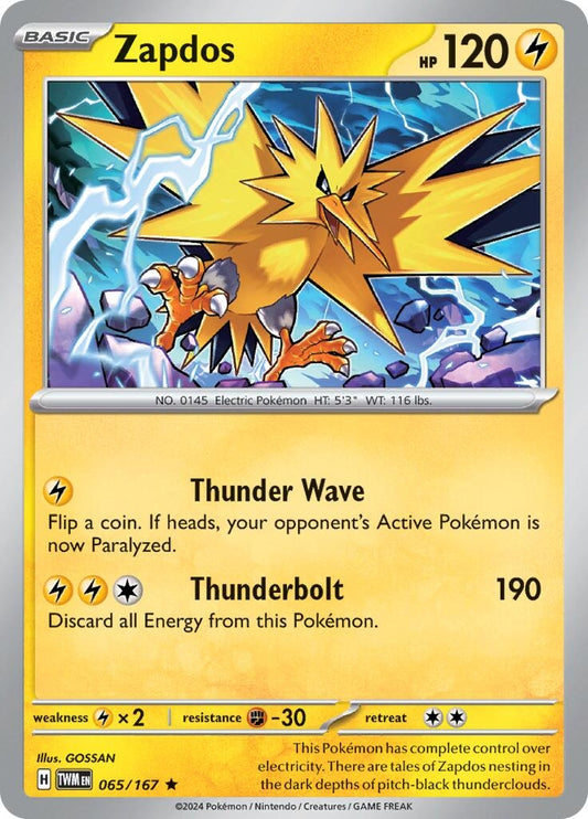 Image for Zapdos (065/167) - Pokemon
