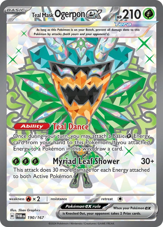 Image for Teal Mask Ogerpon ex (190/167) - Pokemon