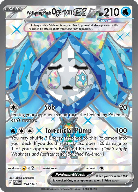 Image for Wellspring Mask Ogerpon ex (194/167) - Pokemon
