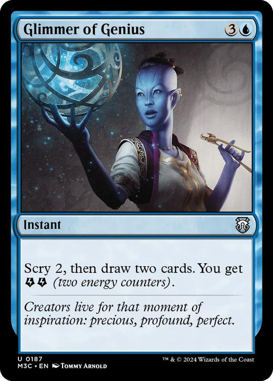 Image for Glimmer of Genius (Ripple Foil) (187) - Magic: The Gathering