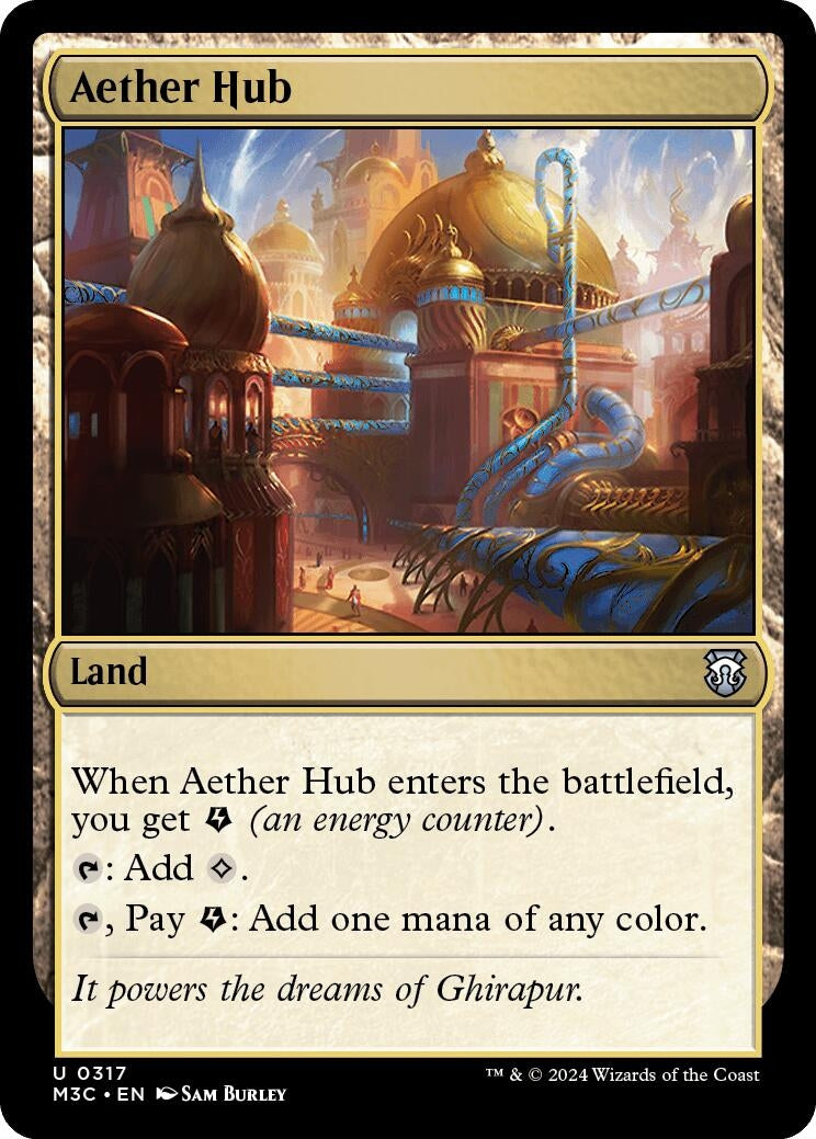 Image for Aether Hub (Ripple Foil) (317) - Magic: The Gathering