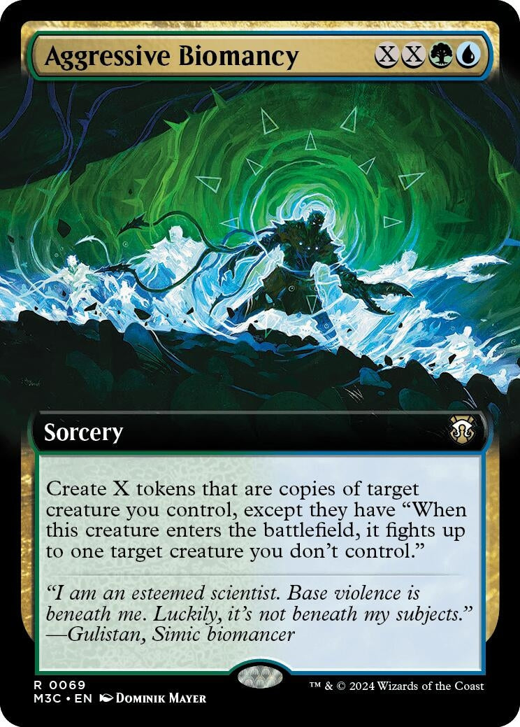 Image for Aggressive Biomancy (Extended Art) (Ripple Foil) (69) - Magic: The Gathering