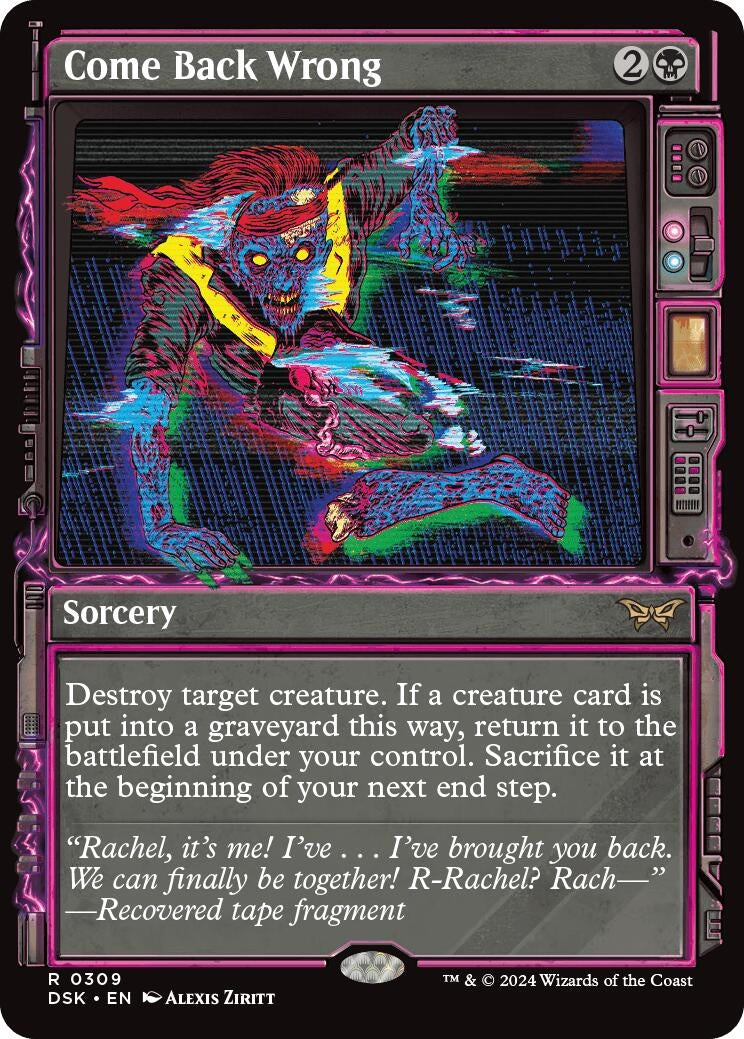 Image for Come Back Wrong (Showcase) (309) - Magic: The Gathering
