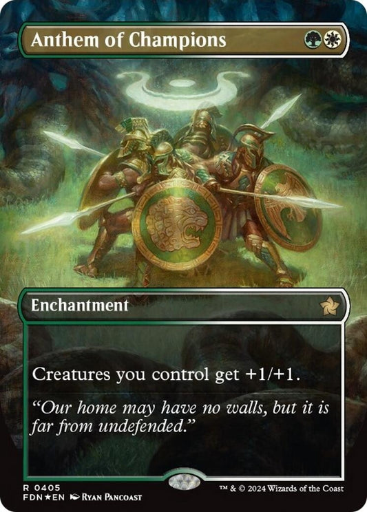 Image for Anthem of Champions (Borderless) (Mana Foil) (405) - Magic: The Gathering