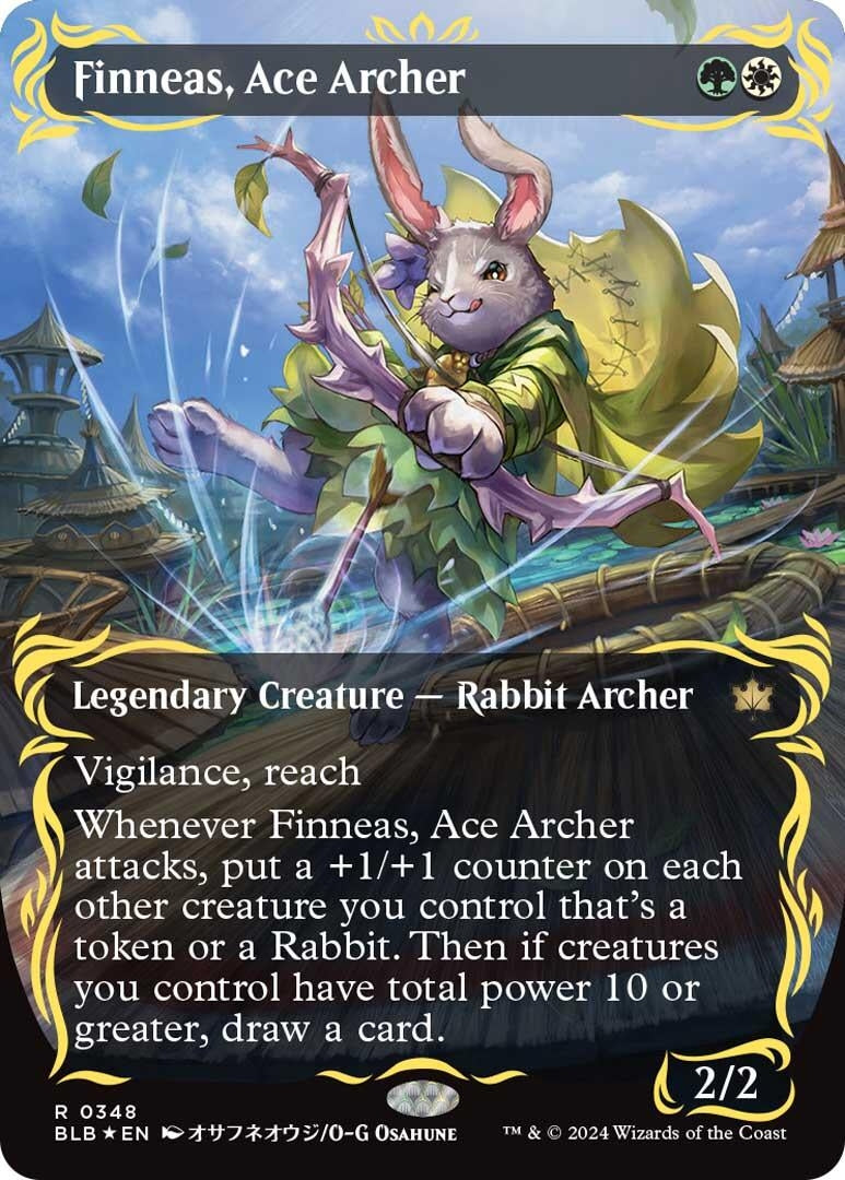 Image for Finneas, Ace Archer (Borderless) (Raised Foil) (348) - Magic: The Gathering