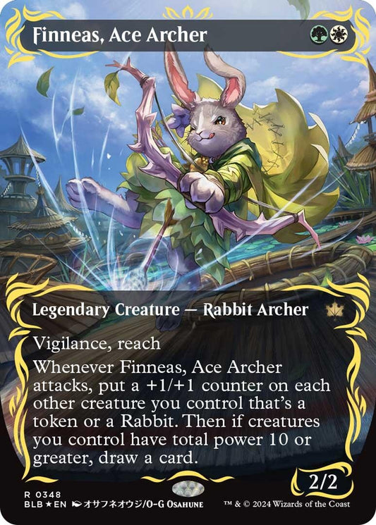 Image for Finneas, Ace Archer (Borderless) (Raised Foil) (348) - Magic: The Gathering