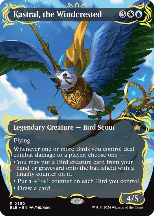 Image for Kastral, the Windcrested (Borderless) (Raised Foil) (350) - Magic: The Gathering