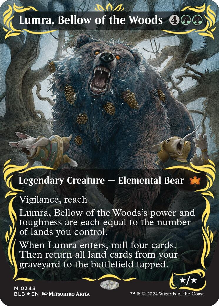 Image for Lumra, Bellow of the Woods (Borderless) (Raised Foil) (343) - Magic: The Gathering