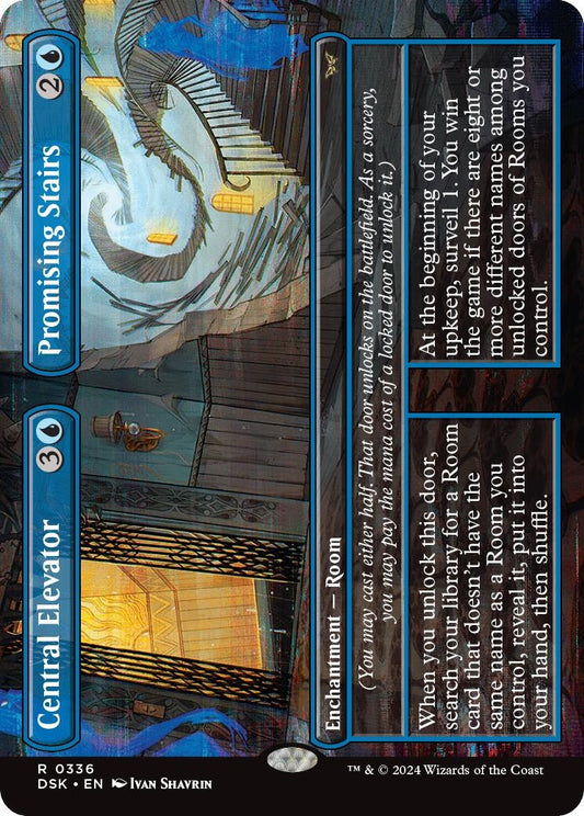 Image for Central Elevator // Promising Stairs (Borderless) (336) - Magic: The Gathering