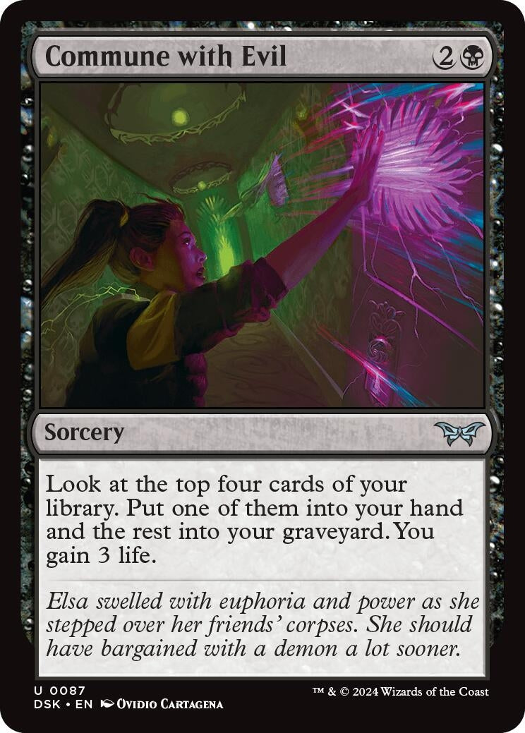 Image for Commune with Evil (87) - Magic: The Gathering