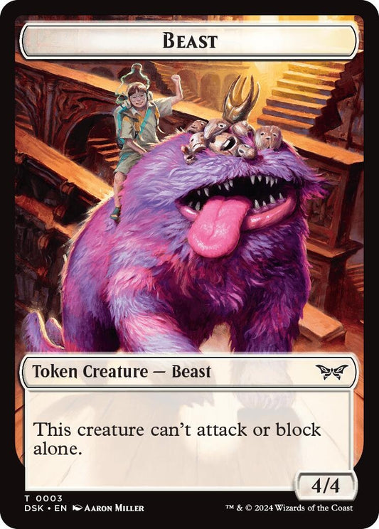 Image for Beast // Manifest Double-Sided Token (3 // 18) - Magic: The Gathering