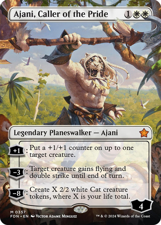 Image for Ajani, Caller of the Pride (Borderless) (357) - Magic: The Gathering