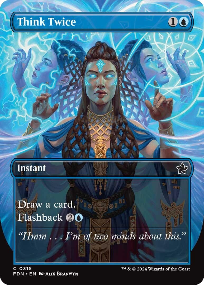 Image for Think Twice (Borderless) (315) - Magic: The Gathering