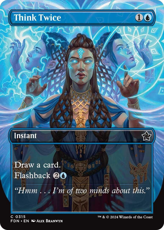 Image for Think Twice (Borderless) (315) - Magic: The Gathering