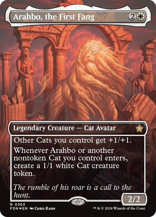 Image for Arahbo, the First Fang (Borderless) (Mana Foil) (363) - Magic: The Gathering