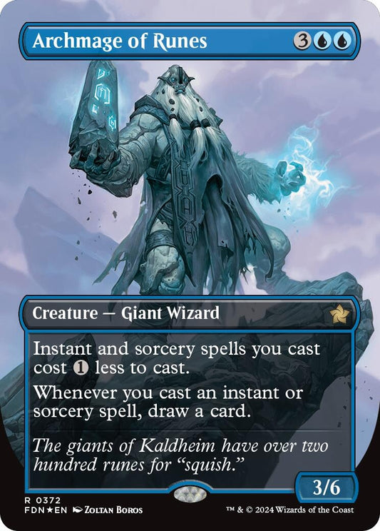 Image for Archmage of Runes (Borderless) (Mana Foil) (372) - Magic: The Gathering