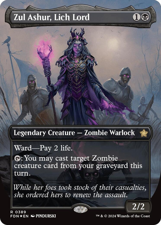 Image for Zul Ashur, Lich Lord (Borderless) (Mana Foil) (389) - Magic: The Gathering