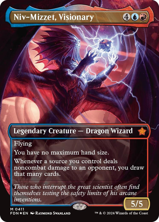 Image for Niv-Mizzet, Visionary (Borderless) (Mana Foil) (411) - Magic: The Gathering