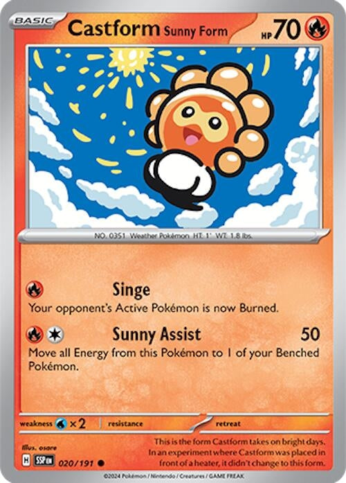Image for Castform Sunny Form (020/191) - Pokemon