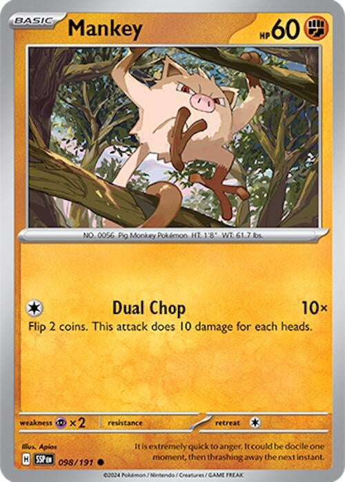 Image for Mankey (098/191) - Pokemon