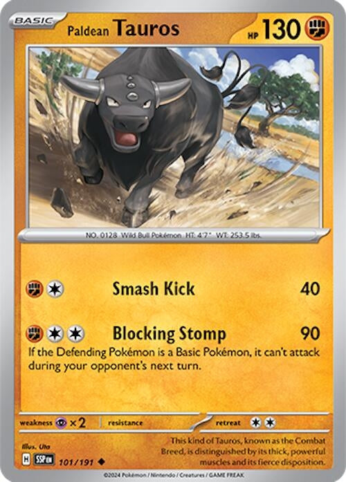 Image for Paldean Tauros (101/191) - Pokemon