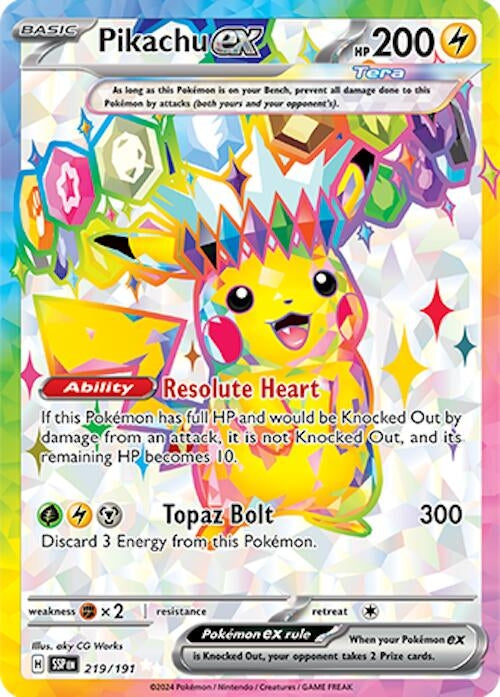 Image for Pikachu ex (219/191) - Pokemon
