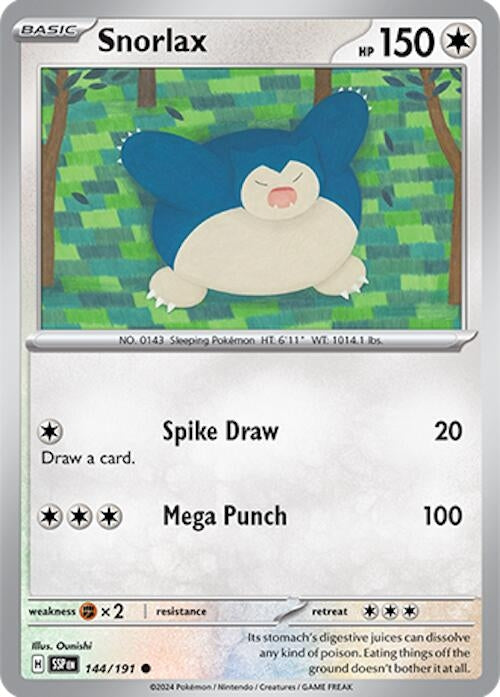 Image for Snorlax (144/191) - Pokemon