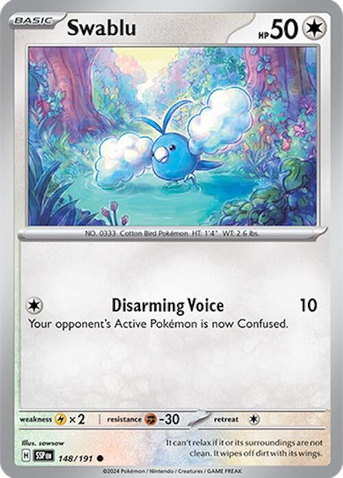 Image for Swablu (148/191) - Pokemon