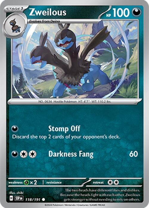 Image for Zweilous (118/191) - Pokemon
