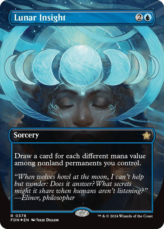 Image for Lunar Insight (Borderless) (Mana Foil) (378) - Magic: The Gathering