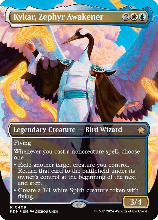 Image for Kykar, Zephyr Awakener (Borderless) (Mana Foil) (409) - Magic: The Gathering