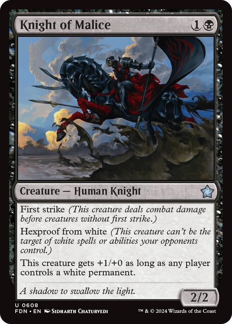 Image for Knight of Malice (608) - Magic: The Gathering