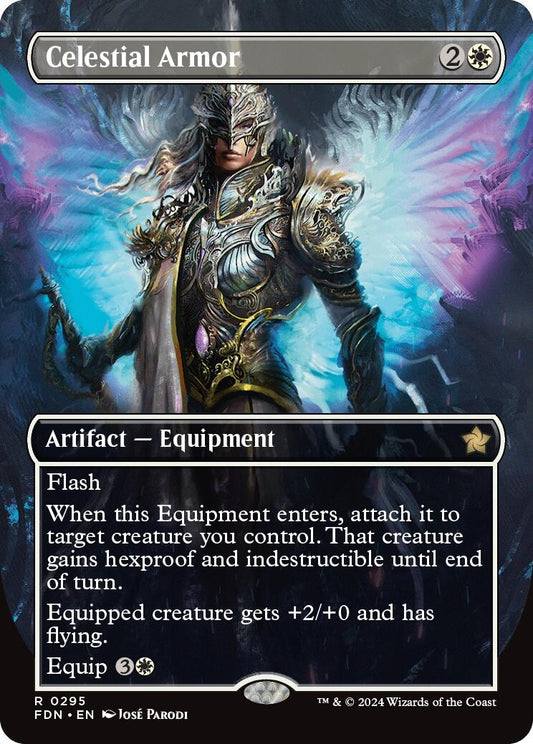 Image for Celestial Armor (Borderless) (295) - Magic: The Gathering