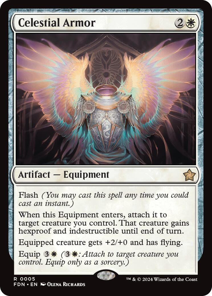 Image for Celestial Armor (5) - Magic: The Gathering