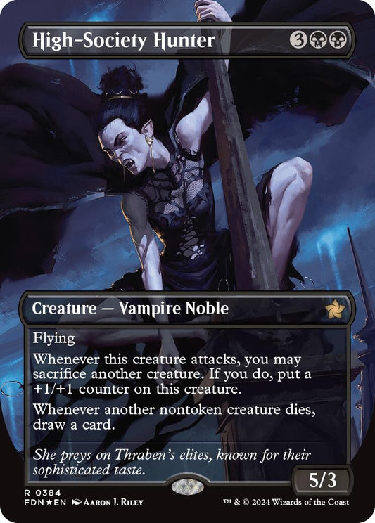 Image for High-Society Hunter (Borderless) (Mana Foil) (384) - Magic: The Gathering