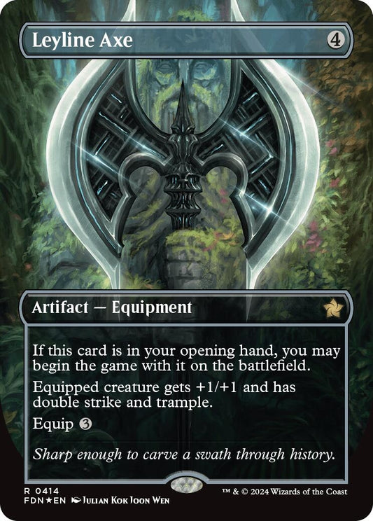 Image for Leyline Axe (Borderless) (Mana Foil) (414) - Magic: The Gathering