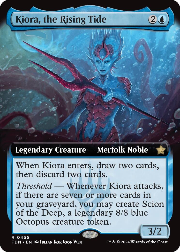 Image for Kiora, the Rising Tide (Extended Art) (455) - Magic: The Gathering