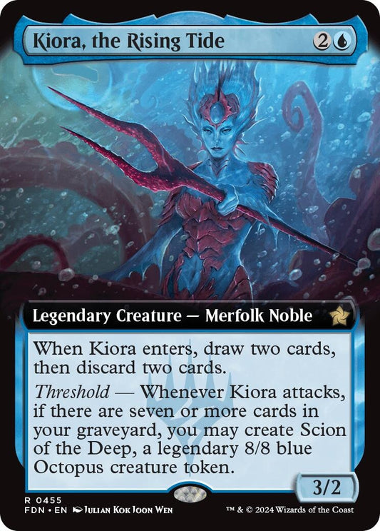 Image for Kiora, the Rising Tide (Extended Art) (455) - Magic: The Gathering