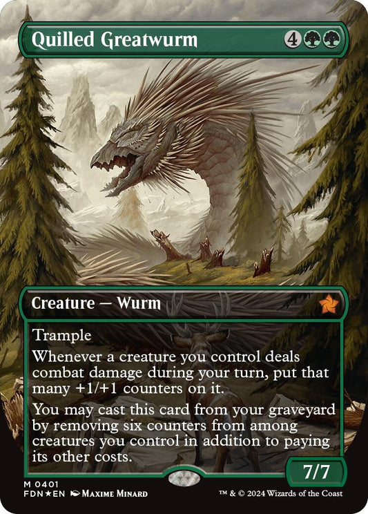 Image for Quilled Greatwurm (Borderless) (Mana Foil) (401) - Magic: The Gathering