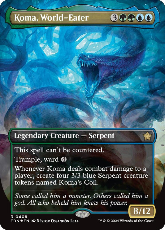 Image for Koma, World-Eater (Borderless) (Mana Foil) (408) - Magic: The Gathering