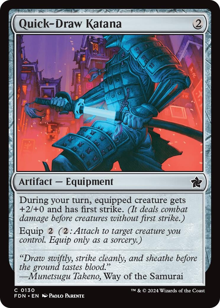 Image for Quick-Draw Katana (130) - Magic: The Gathering